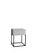 MARLE Nachttisch in Weiß - Moderner Nachtschrank mit Schublade und schwarzem Metallgestell - 40 x 52 x 38,5 cm (B/H/T)