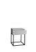 MARLE Nachttisch in Weiß - Moderner Nachtschrank mit Schublade und schwarzem Metallgestell - 40 x 52 x 38,5 cm (B/H/T)