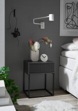 MARLE Nachttisch in Graphit - Moderner Nachtschrank mit...