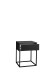MARLE Nachttisch in Graphit - Moderner Nachtschrank mit Schublade und schwarzem Metallgestell - 40 x 52 x 38,5 cm (B/H/T)