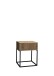MARLE Nachttisch in Artisan Eiche Optik - Moderner Nachtschrank mit Schublade und schwarzem Metallgestell - 40 x 52 x 38,5 cm (B/H/T)