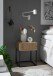 MARLE Nachttisch in Artisan Eiche Optik - Moderner Nachtschrank mit Schublade und schwarzem Metallgestell - 40 x 52 x 38,5 cm (B/H/T)