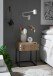 MARLE Nachttisch in Artisan Eiche Optik - Moderner Nachtschrank mit Schublade und schwarzem Metallgestell - 40 x 52 x 38,5 cm (B/H/T)