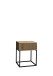 MARLE Nachttisch in Artisan Eiche Optik - Moderner Nachtschrank mit Schublade und schwarzem Metallgestell - 40 x 52 x 38,5 cm (B/H/T)