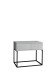 MARLE Nachttisch in Weiß - Moderner Nachtschrank mit Schublade und schwarzem Metallgestell - 60 x 52 x 38,5 cm (B/H/T)