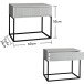 MARLE Nachttisch in Weiß - Moderner Nachtschrank mit Schublade und schwarzem Metallgestell - 60 x 52 x 38,5 cm (B/H/T)