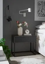 MARLE Nachttisch in Graphit - Moderner Nachtschrank mit...