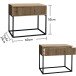 MARLE Nachttisch in Artisan Eiche Optik - Moderner Nachtschrank mit Schublade und schwarzem Metallgestell - 60 x 52 x 38,5 cm (B/H/T)