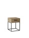 SUNA Nachttisch in Artisan Eiche Optik - Moderner Nachtschrank mit Schublade und schwarzem Metallgestell - 40 x 52 x 38,5 cm (B/H/T)