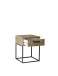 SUNA Nachttisch in Artisan Eiche Optik - Moderner Nachtschrank mit Schublade und schwarzem Metallgestell - 40 x 52 x 38,5 cm (B/H/T)