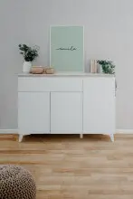 Kommode >Bertrix< in Sandstein / weiß -...