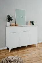 Kommode >Bertrix< in Sandstein / weiß -...