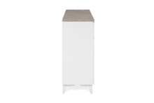 Kommode >Bertrix< in Sandstein / weiß - 133x92x40cm (BxHxT)