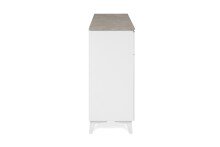 Kommode >Bertrix< in Sandstein / weiß - 133x92x40cm (BxHxT)