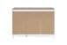 Kommode >Bertrix< in Sandstein / weiß - 133x92x40cm (BxHxT)