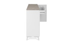 Sideboard >Bertrix< in Sandstein / weiß - 177x92x40cm (BxHxT)