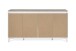 Sideboard >Bertrix< in Sandstein / weiß - 177x92x40cm (BxHxT)