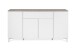 Sideboard >Bertrix< in Sandstein / weiß - 177x92x40cm (BxHxT)