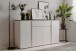 Sideboard >Brest< in Matera / weiß HGL - 177,5x92x40cm (BxHxT)