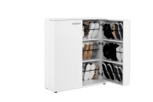 Schuhschrank >Satos< in weiß - 100x110x34cm (BxHxT)