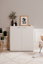 Schuhschrank >Satos< in weiß - 100x110x34cm (BxHxT)