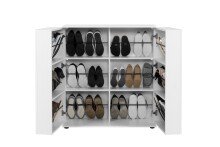 Schuhschrank >Satos< in weiß - 100x110x34cm (BxHxT)