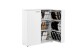 Schuhschrank >Satos< in weiß - 100x110x34cm (BxHxT)