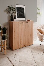 Schuhschrank >Satos< in Dekor Artisan Oak - 100x110x34cm (BxHxT)