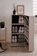 Schuhschrank >Satos< in samt - 50x105x34cm (BxHxT)