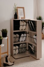 Schuhschrank >Satos< in samt - 50x105x34cm (BxHxT)