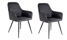 Armlehnstuhl >Harbo< (2er-Set) in Schwarz,...