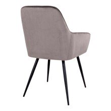Armlehnstuhl >Harbo< (2er-Set) in Hellbraun, Velour - 57x87x65cm (BxHxT)