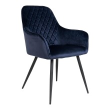 Armlehnstuhl >Harbo< (2er-Set) in Blau, Velour -...