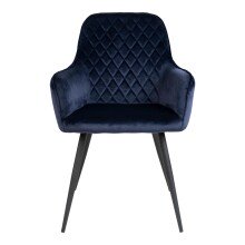 Armlehnstuhl >Harbo< (2er-Set) in Blau, Velour -...