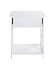 Beistelltisch >23362< in weiß, MDF - 46x60x35cm (BxHxT)