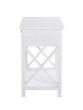 Beistelltisch >23362< in weiß, MDF - 46x60x35cm (BxHxT)