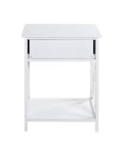 Beistelltisch >23362< in weiß, MDF - 46x60x35cm (BxHxT)