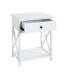 Beistelltisch >23362< in weiß, MDF - 46x60x35cm (BxHxT)