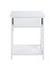 Beistelltisch >23362< in weiß, MDF - 46x60x35cm (BxHxT)
