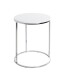 Beistelltisch >23378< in chrom-weiß, MDF, Metall - 50x40cm (HxD)