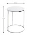 Beistelltisch >23378< in chrom-weiß, MDF, Metall - 50x40cm (HxD)