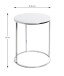 Beistelltisch >23378< in chrom-weiß, MDF, Metall - 50x40cm (HxD)