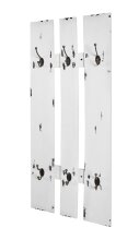 Wandgarderobe >23379< in weiß, MDF, Metall -...