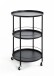 Servierwagen >23503< in schwarz, Metall - 75x45cm (HxD)