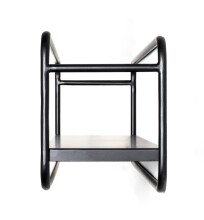 Wandregal >23505< in schwarz, Metall - 60x20x15cm (BxHxT)