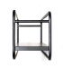 Wandregal >23505< in schwarz, Metall - 60x20x15cm (BxHxT)