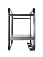 Wandgarderobe >23506< in schwarz, Metall - 45x25x15cm (BxHxT)