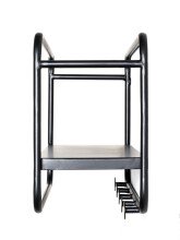 Wandgarderobe >23506< in schwarz, Metall - 45x25x15cm (BxHxT)