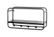 Wandgarderobe >23506< in schwarz, Metall - 45x25x15cm (BxHxT)