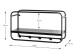 Wandgarderobe >23506< in schwarz, Metall - 45x25x15cm (BxHxT)